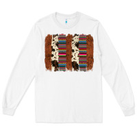 White serape cowhide  brushstroke Long Sleeve Tee - AdoDesignShop