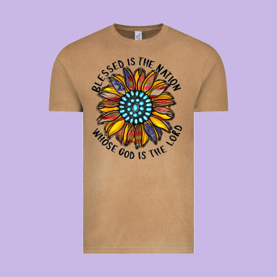 Blessed Is The Nation Whose God Is The Lord Vintage Tee Designed By Cowhidedigitalart