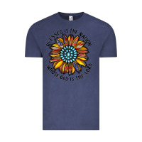 Vintage Denim blessed is the nation whose god is the lord Vintage Tee - CowhideDigitalArt