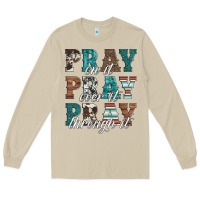 Mushroom pray on it pray over it pray through it Long Sleeve Tee - Artiststas