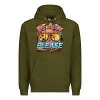 Army Green becach please Premium Hoodie - BarkalooDesign