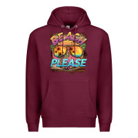 Burgundy becach please Premium Hoodie - BarkalooDesign