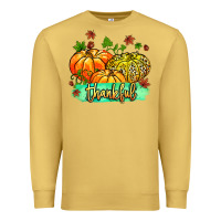 Antique Gold thankful pumpkins with glitter Premium Sweatshirt - MaliasSmallBusiness