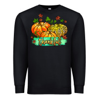 Black thankful pumpkins with glitter Premium Sweatshirt - MaliasSmallBusiness