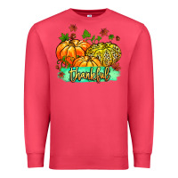Cardinal thankful pumpkins with glitter Premium Sweatshirt - MaliasSmallBusiness