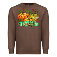 Chestnut thankful pumpkins with glitter Premium Sweatshirt - MaliasSmallBusiness