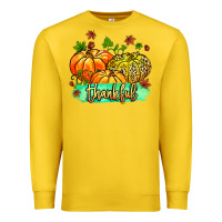 Lemon thankful pumpkins with glitter Premium Sweatshirt - MaliasSmallBusiness