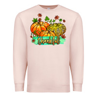 Pale Pink thankful pumpkins with glitter Premium Sweatshirt - MaliasSmallBusiness