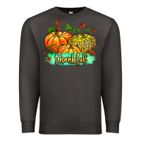 Smoke thankful pumpkins with glitter Premium Sweatshirt - MaliasSmallBusiness