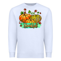 White thankful pumpkins with glitter Premium Sweatshirt - MaliasSmallBusiness