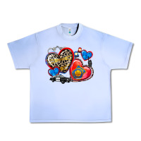 Grape Ice western leopard  police   hearts Urban Heavy Tee - AdoDesignShop