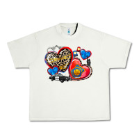 Pistachio western leopard  police   hearts Urban Heavy Tee - AdoDesignShop