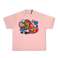 Salmon western leopard  police   hearts Urban Heavy Tee - AdoDesignShop