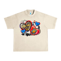 Sandshell western leopard  police   hearts Urban Heavy Tee - AdoDesignShop