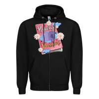Black bookish passport Zipper Hoodie - MaliasSmallBusiness