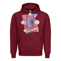 Burgundy bookish passport Zipper Hoodie - MaliasSmallBusiness
