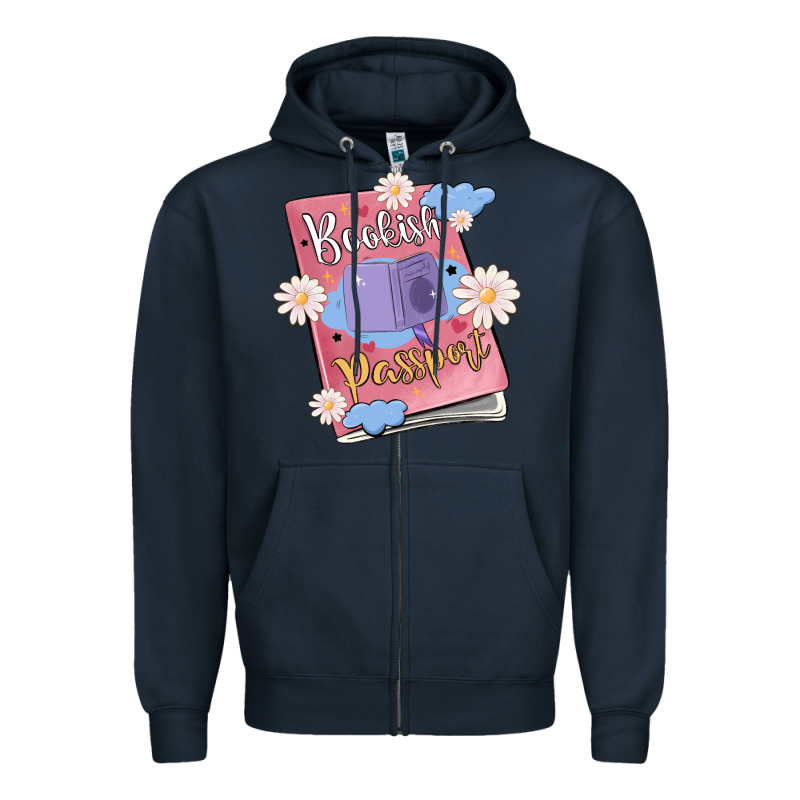 Bookish Passport Zipper Hoodie by MaliasSmallBusiness | Teevron