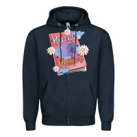 Navy bookish passport Zipper Hoodie - MaliasSmallBusiness