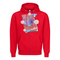 Red bookish passport Zipper Hoodie - MaliasSmallBusiness