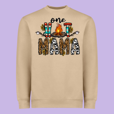 One Hot Mama Heavyweight Sweatshirt Designed By Cowhidedigitalart