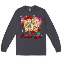 Smoke love you playing cards roses and pearls Long Sleeve Tee - AdoDesignShop