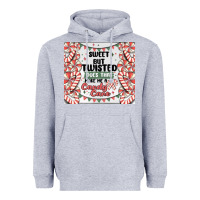 Heather Grey sweet but twisted does that make me a candy cane Heavyweight Hoodie - MaliasSmallBusiness