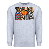 Heather Grey Thankful Mama Premium Sweatshirt - MaliasSmallBusiness