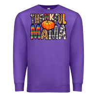 Purple Thankful Mama Premium Sweatshirt - MaliasSmallBusiness