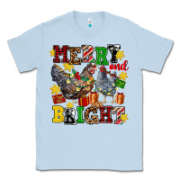 Dusty Blue chicken merry and bright Classic Tee - AdoDesignShop