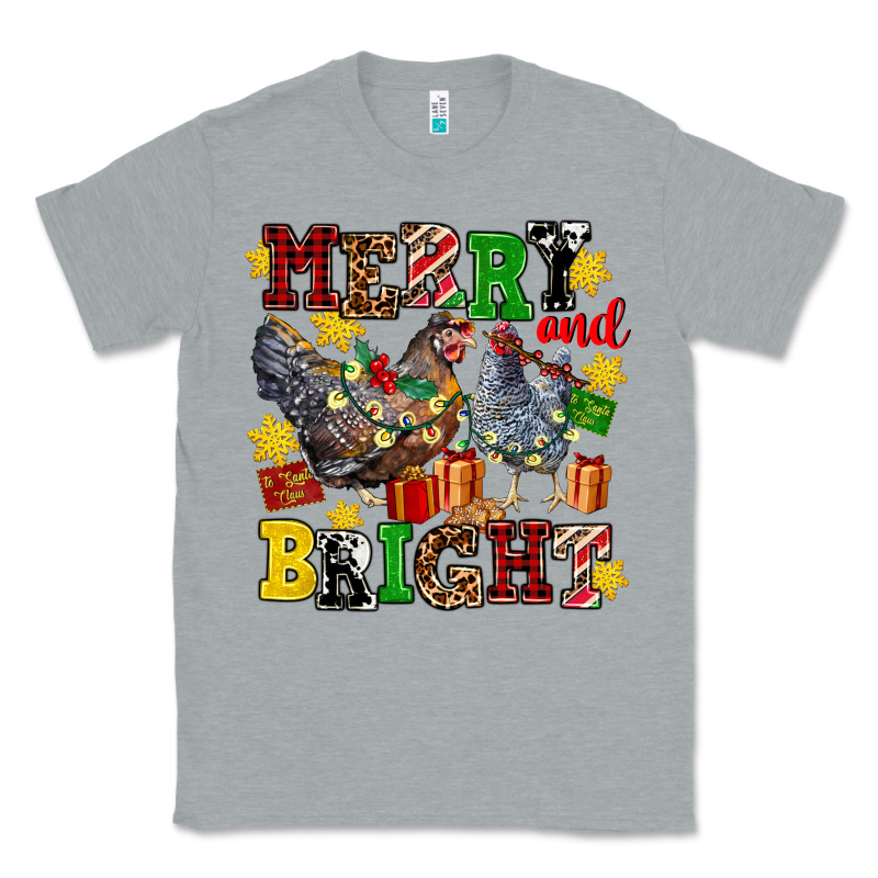 Chicken Merry And Bright Classic Tee by AdoDesignShop | Teevron