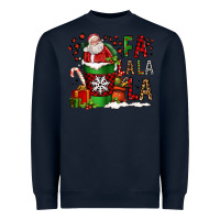 Navy fa la la la la christmas santa claus coffee cup Heavyweight Sweatshirt - FaDigitalArtStudio