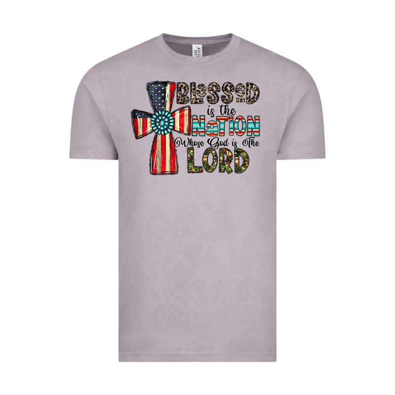 Blessed İs The Nation Whose God Is The Lord Vintage Tee by CowhideDigitalArt | Teevron