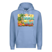 Colony Blue summer vibes sunset and fruits Premium Hoodie - BarkalooDesign