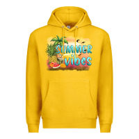 Lemon summer vibes sunset and fruits Premium Hoodie - BarkalooDesign