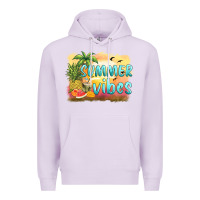 Lilac summer vibes sunset and fruits Premium Hoodie - BarkalooDesign