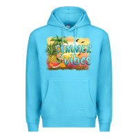 Ocean Blue summer vibes sunset and fruits Premium Hoodie - BarkalooDesign