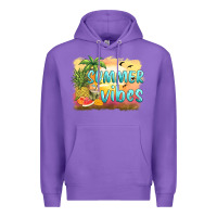 Purple summer vibes sunset and fruits Premium Hoodie - BarkalooDesign