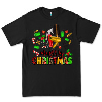 Black merry christmas hair Premium Tee - MaliasSmallBusiness