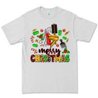 Dove Grey merry christmas hair Premium Tee - MaliasSmallBusiness
