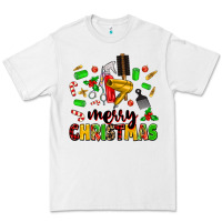 White merry christmas hair Premium Tee - MaliasSmallBusiness