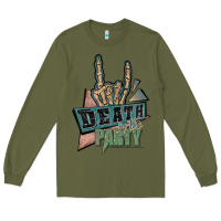 Army Green death of the party white Long Sleeve Tee - JahusDesignShop