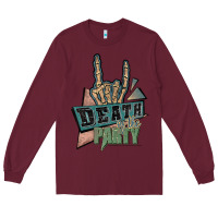 Burgundy death of the party white Long Sleeve Tee - JahusDesignShop