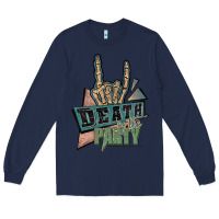 Navy death of the party white Long Sleeve Tee - JahusDesignShop