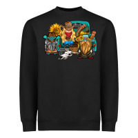 Black western Truck with gnomes Heavyweight Sweatshirt - HRA Design Shop
