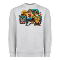 Heather Grey western Truck with gnomes Heavyweight Sweatshirt - HRA Design Shop