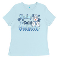Baby Blue baby it's cold outside Ladies Tee - AdoDesignShop
