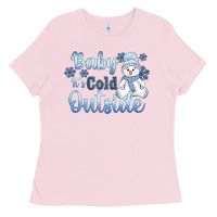 Bubblegum Pink baby it's cold outside Ladies Tee - AdoDesignShop