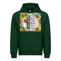 Forest Green god says you are with sunflower Urban Hoodie - TumblerDesignByShophia