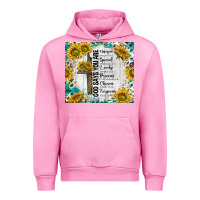 Fuchsia Pink god says you are with sunflower Urban Hoodie - TumblerDesignByShophia