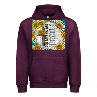 Mauve Wine god says you are with sunflower Urban Hoodie - TumblerDesignByShophia